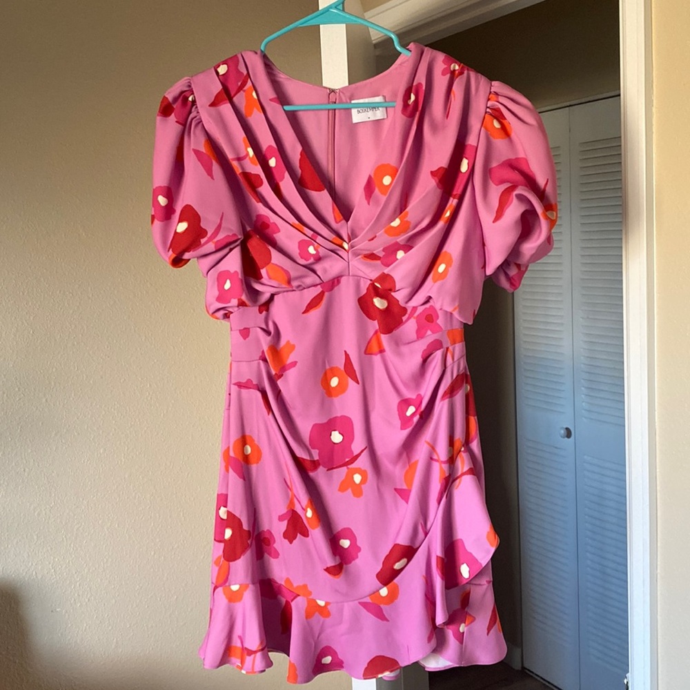 Amazing Boskemper Floral Puff Sleeve Dress
